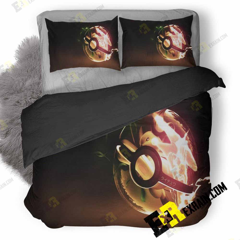 Raichu Pokemon Go Qu 3D Customized Duvet Cover Bedding Set