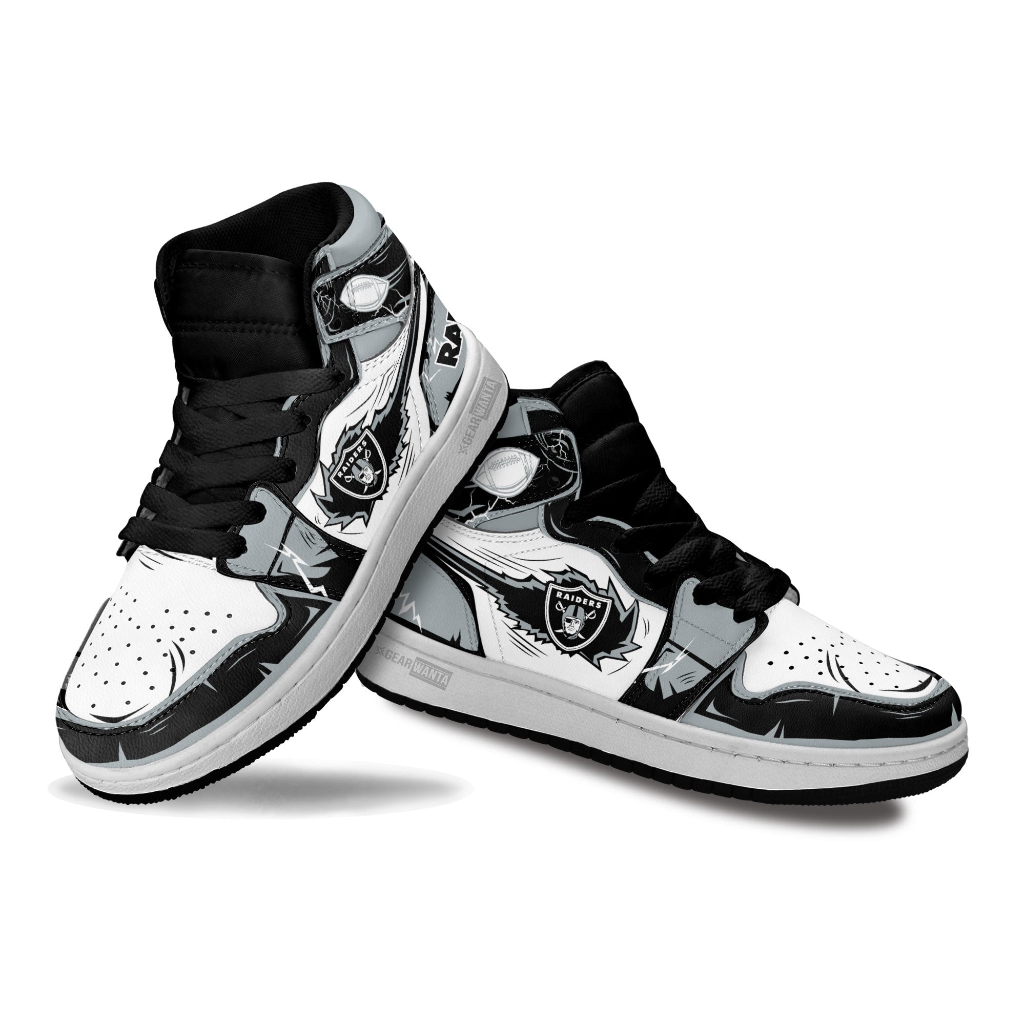 Raiders Kid Sneakers For Kids, Air Jordan Hightop