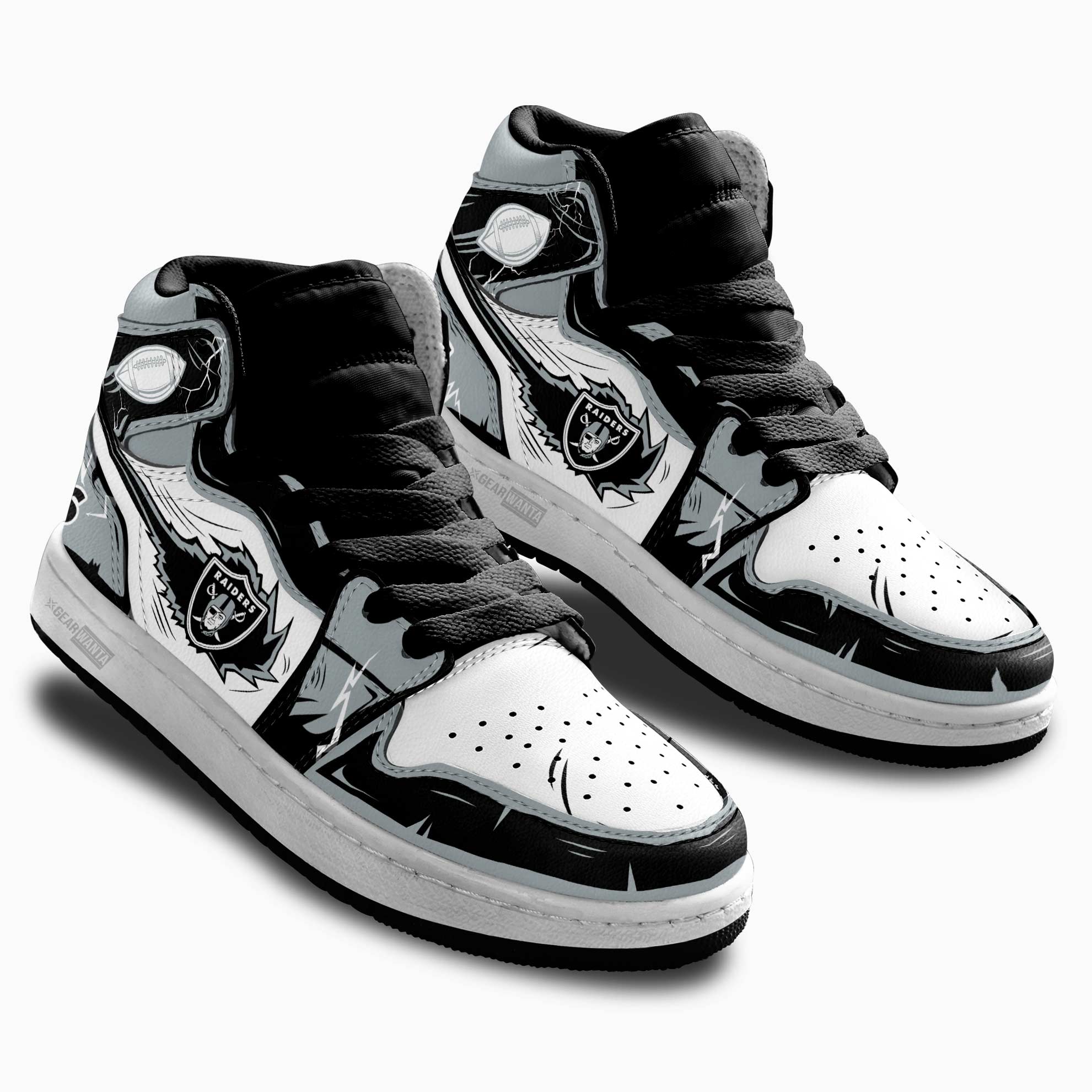 Raiders Kid Sneakers For Kids, Air Jordan Hightop