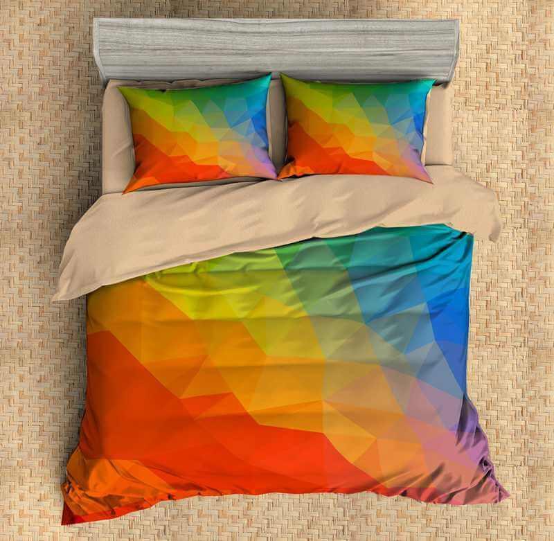 Rainbow 3D Customized Duvet Cover Bedding Set