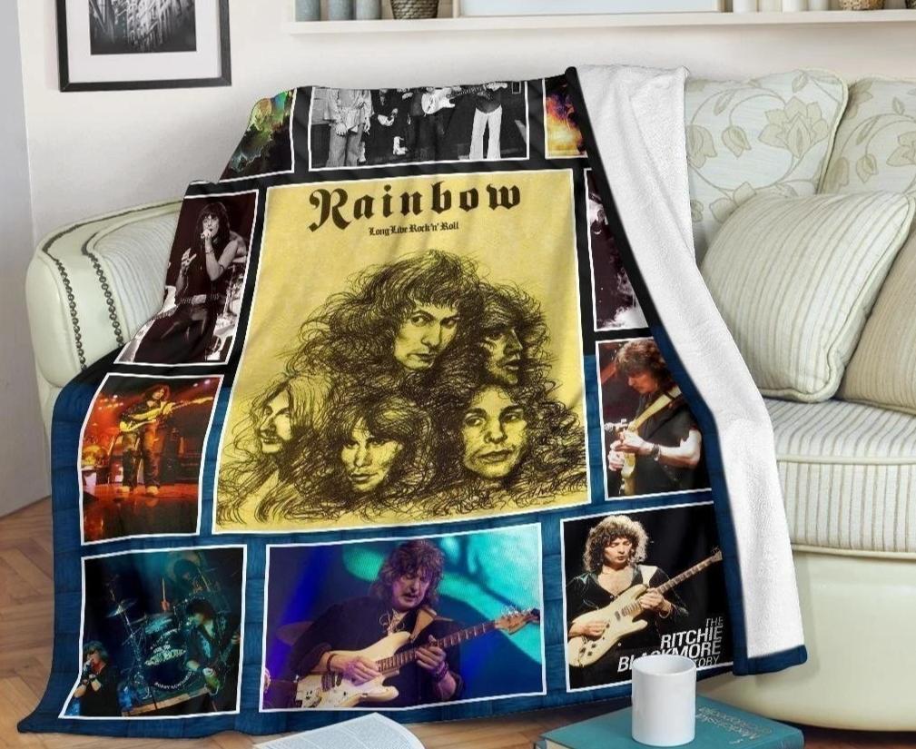 Rainbow Rock Sherpa Blanket Cozy Blanket Fleece Blanket