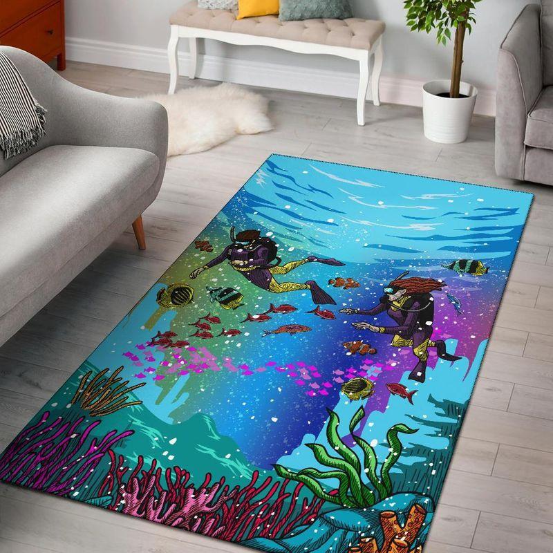 Rainbow Scubaarea Rectangle Rug