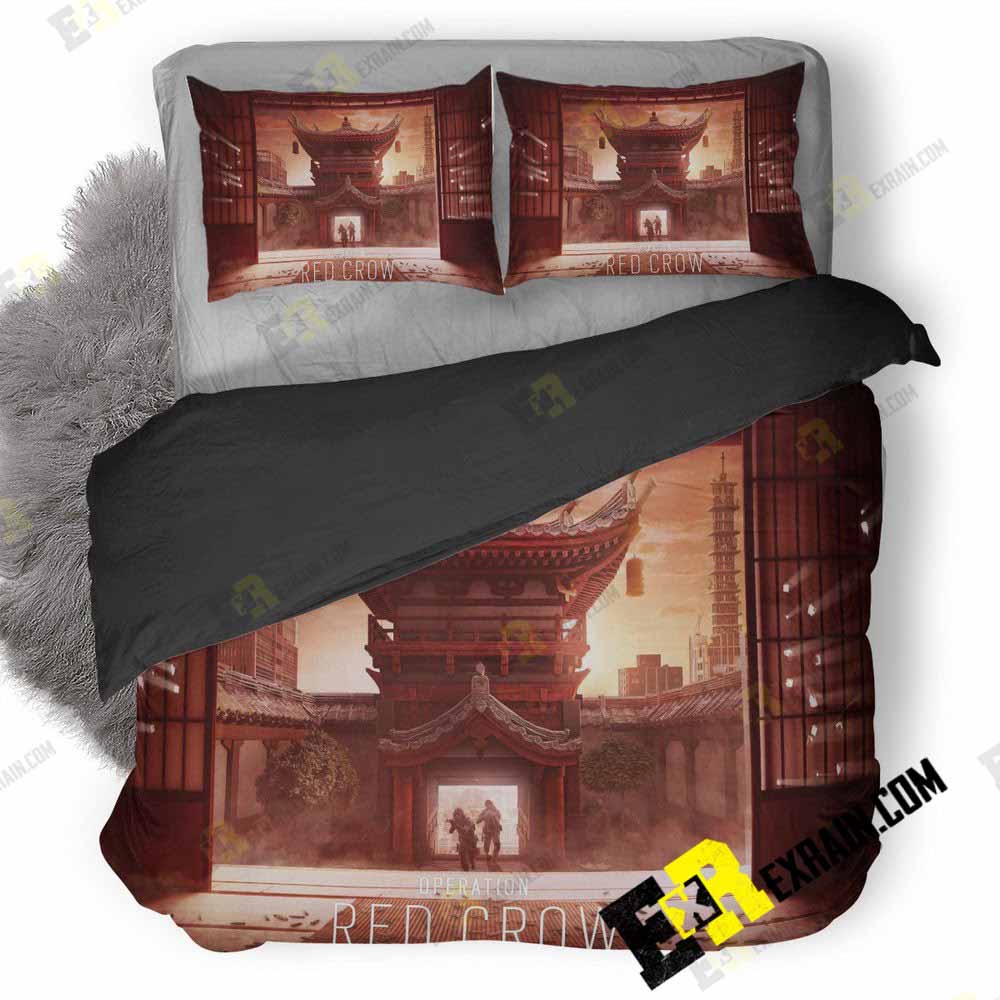 Rainbow Siege Red Crow Img 3D Customized Duvet Cover Bedding Set