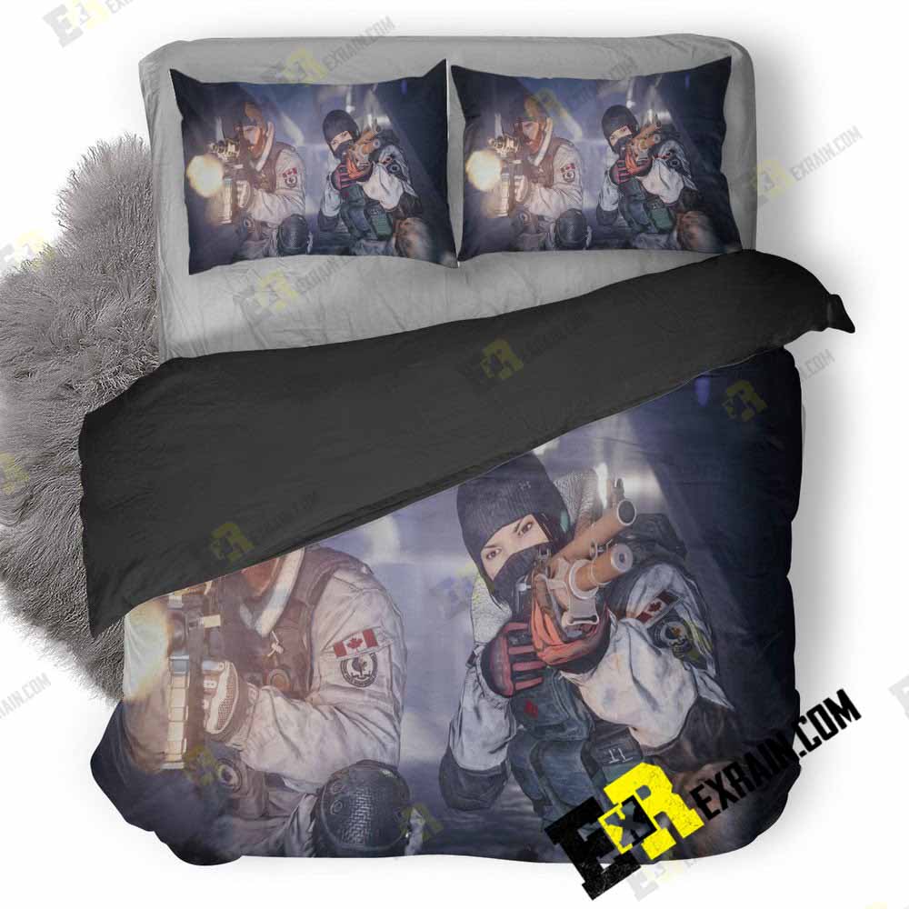 Rainbow Six Siege Black Ice Firing 3D Customized Duvet Cover Bedding Set