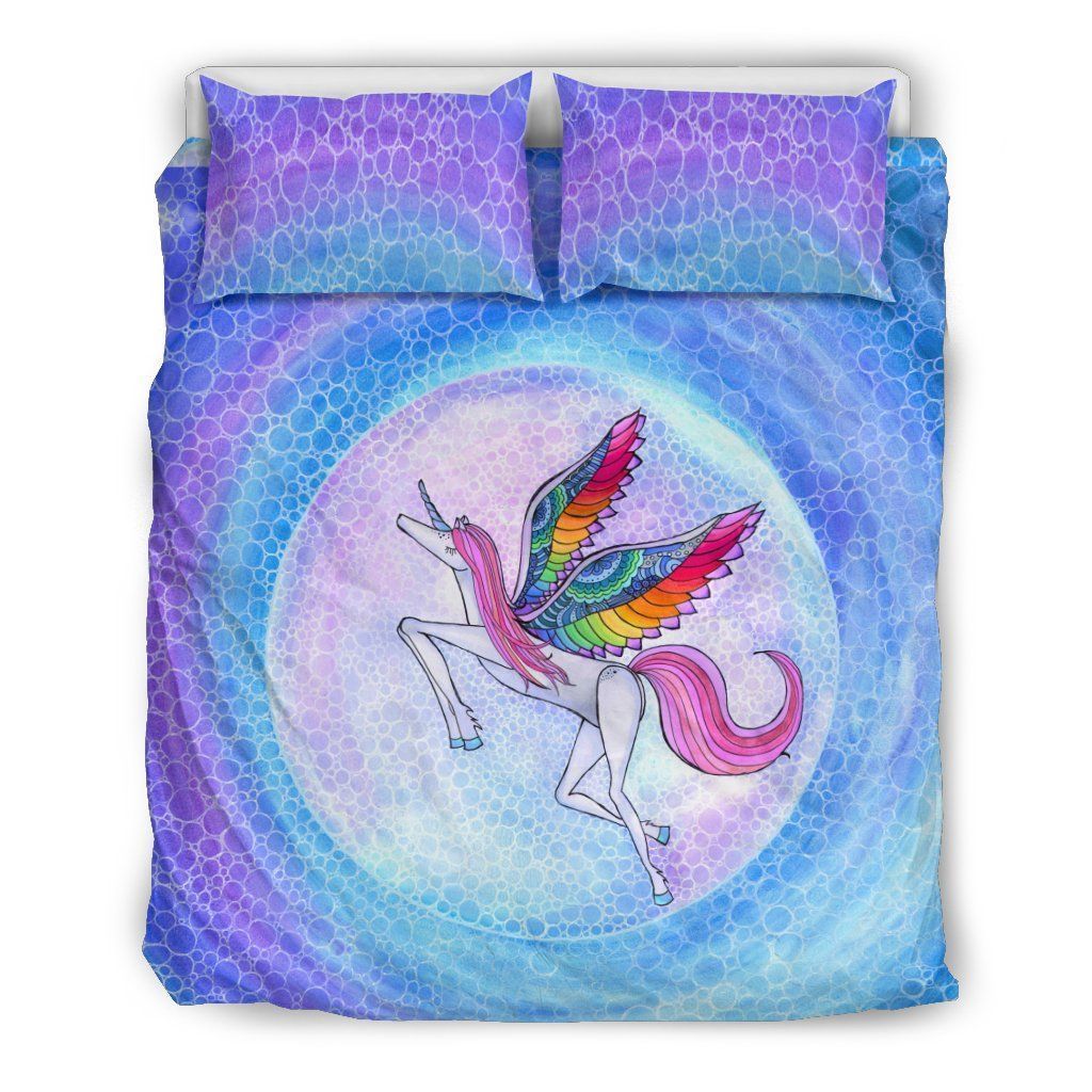 Rainbow Unicorn Duvet Cover Bedding Set