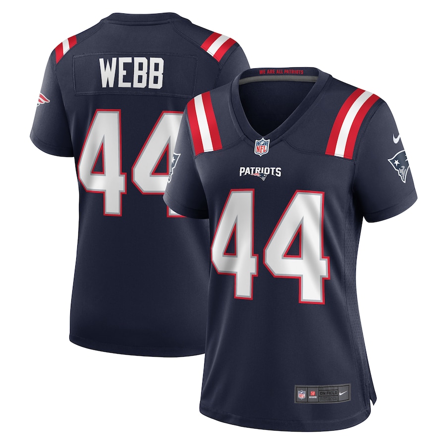 Raleigh Webb New England Patriots Women’s Home Game Player Jersey – Navy