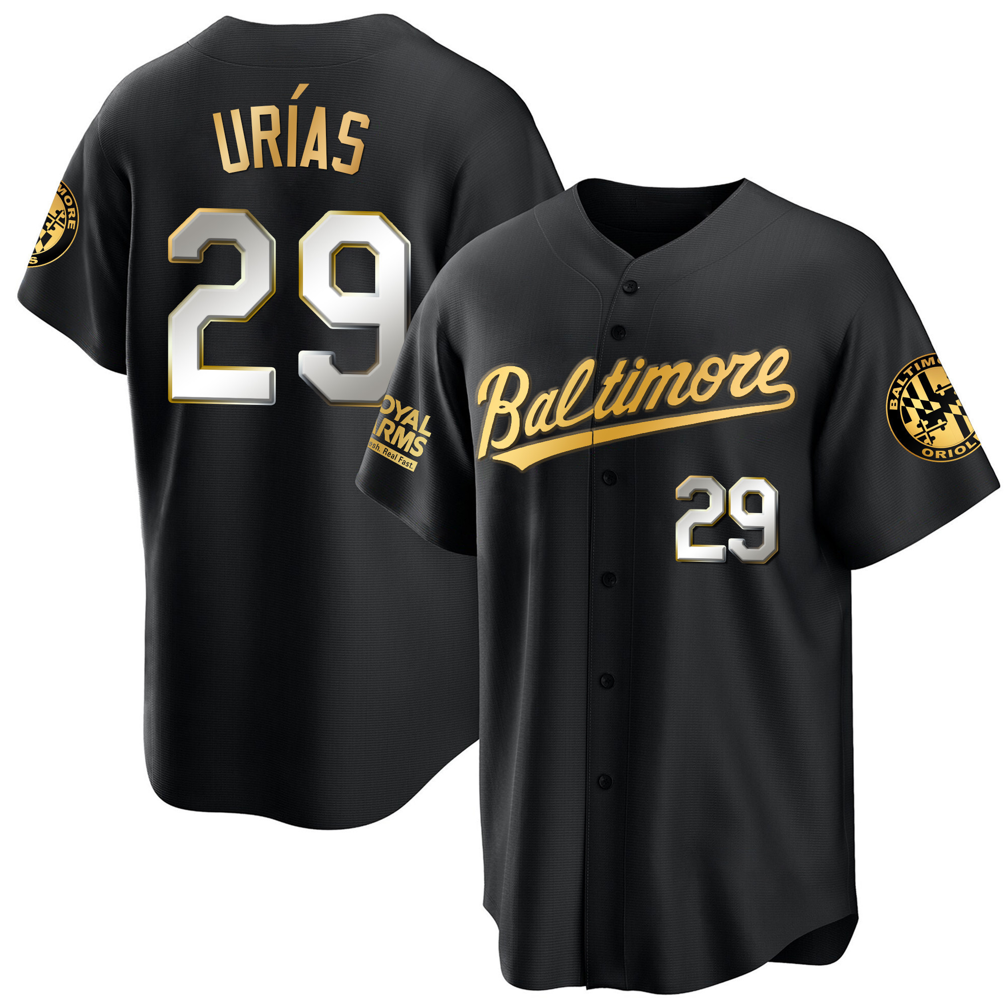 Ramón Urías Men’s Baltimore Orioles 2023 Gold Cool Black Limited Jersey - All Stitched