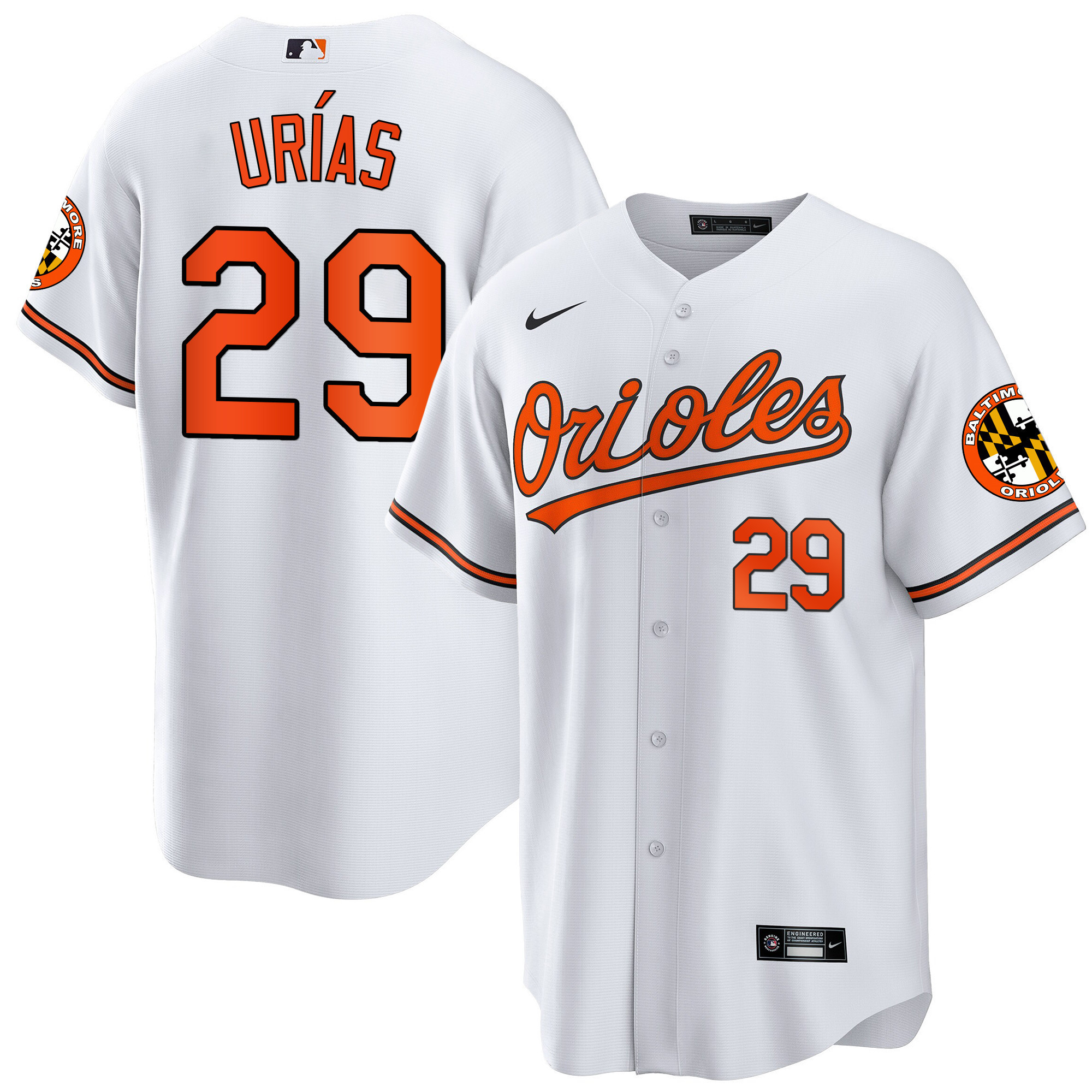 Ramón Urías Men’s Baltimore Orioles 2023 Special Gold Cool White Jersey - All Stitched