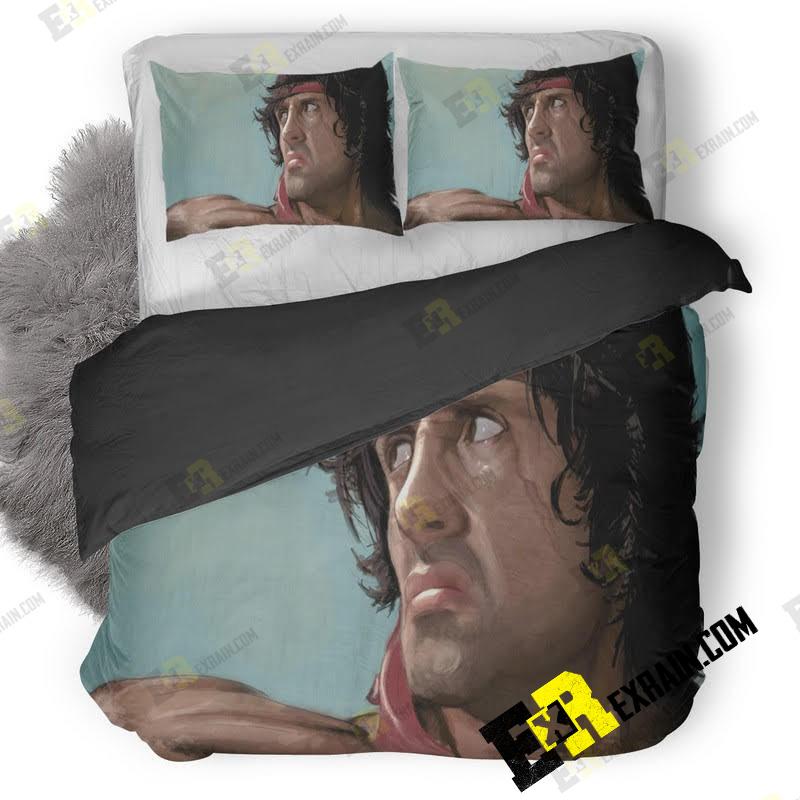 Rambo Sylvester Stallone Artwork 3D Customized Duvet Cover Bedding Set