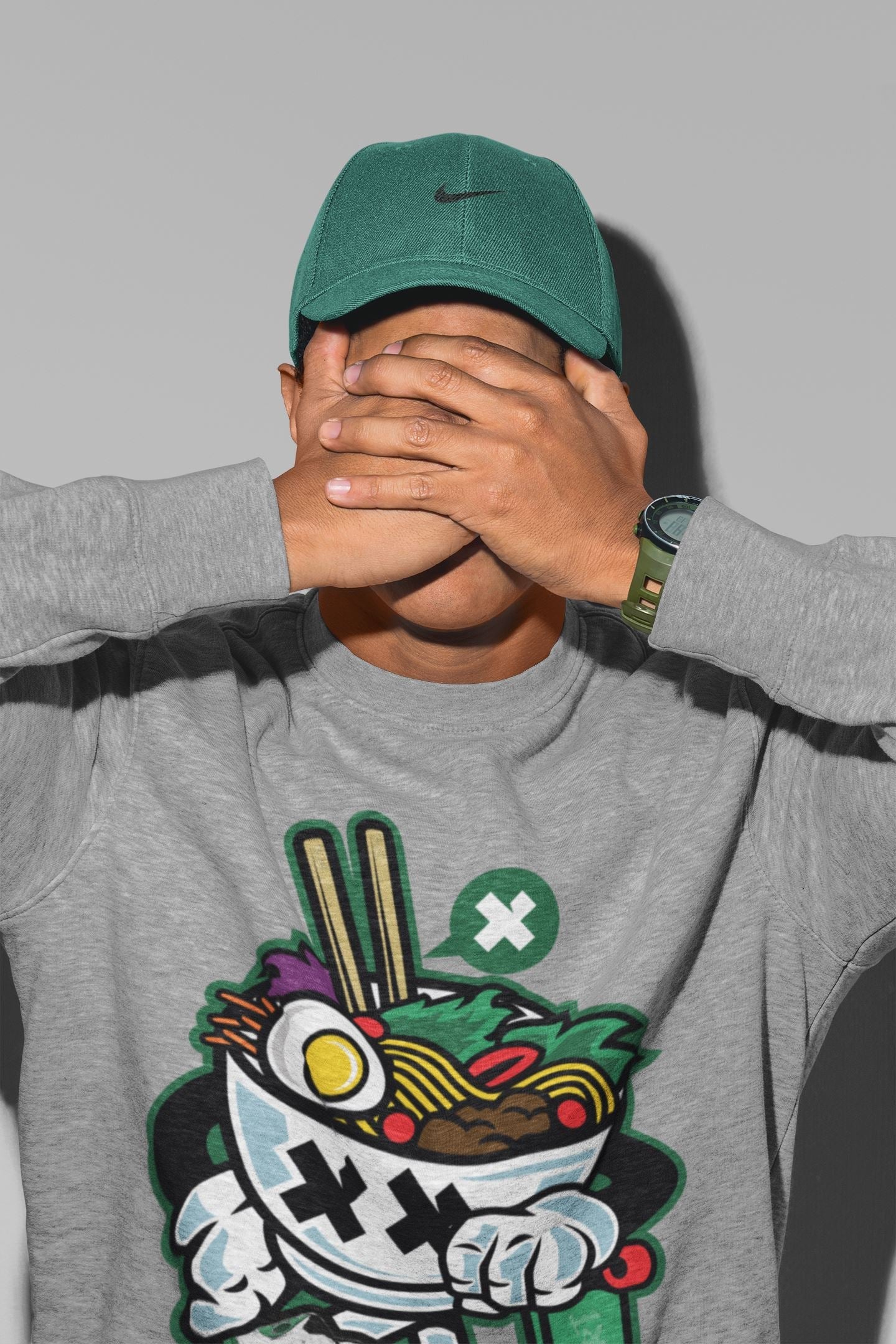 Ramen Style Unisex Sweater – Air Jordan 13 Lucky Green, Sneakers Matching Sweater