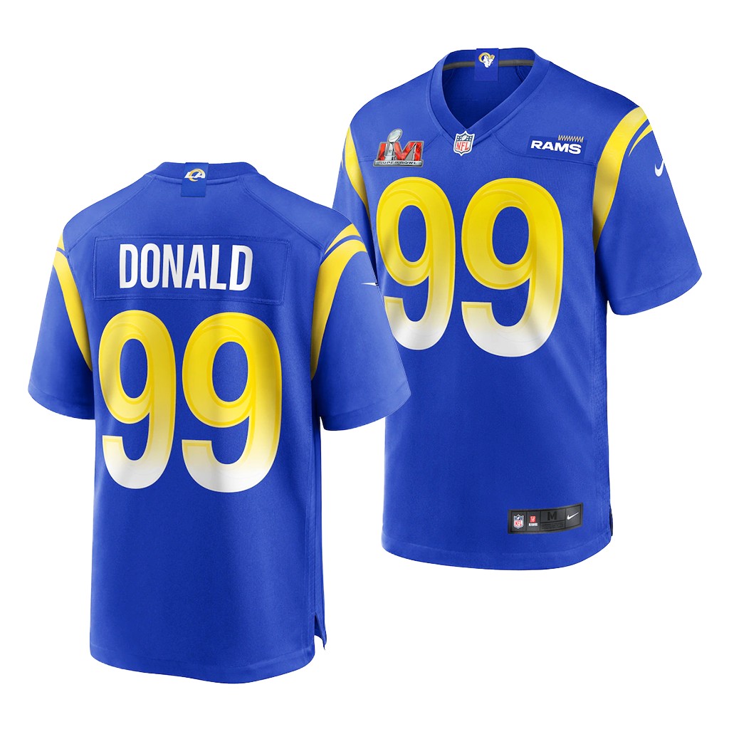Rams Aaron Donald Super Bowl LVI Bound Royal Georgia Bulldogs Alumni Jersey