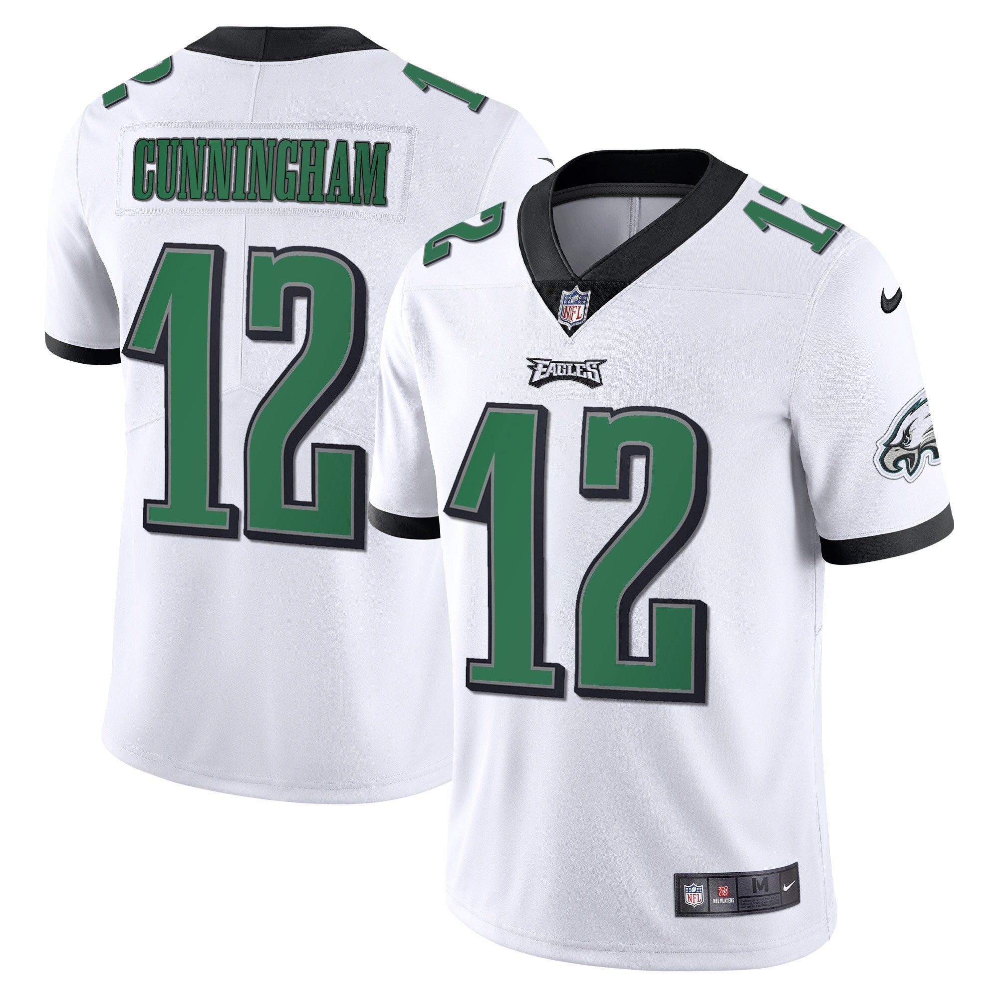 Randall Cunningham Men's Philadelphia Eagles Kelly Green Limited White Jersey - All Stitched