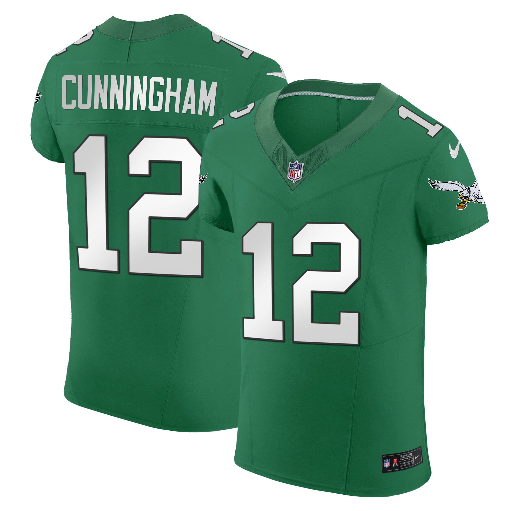 Randall Cunningham Men's Philadelphia Eagles Kelly Green Vapor Elite Jersey - All Stitched