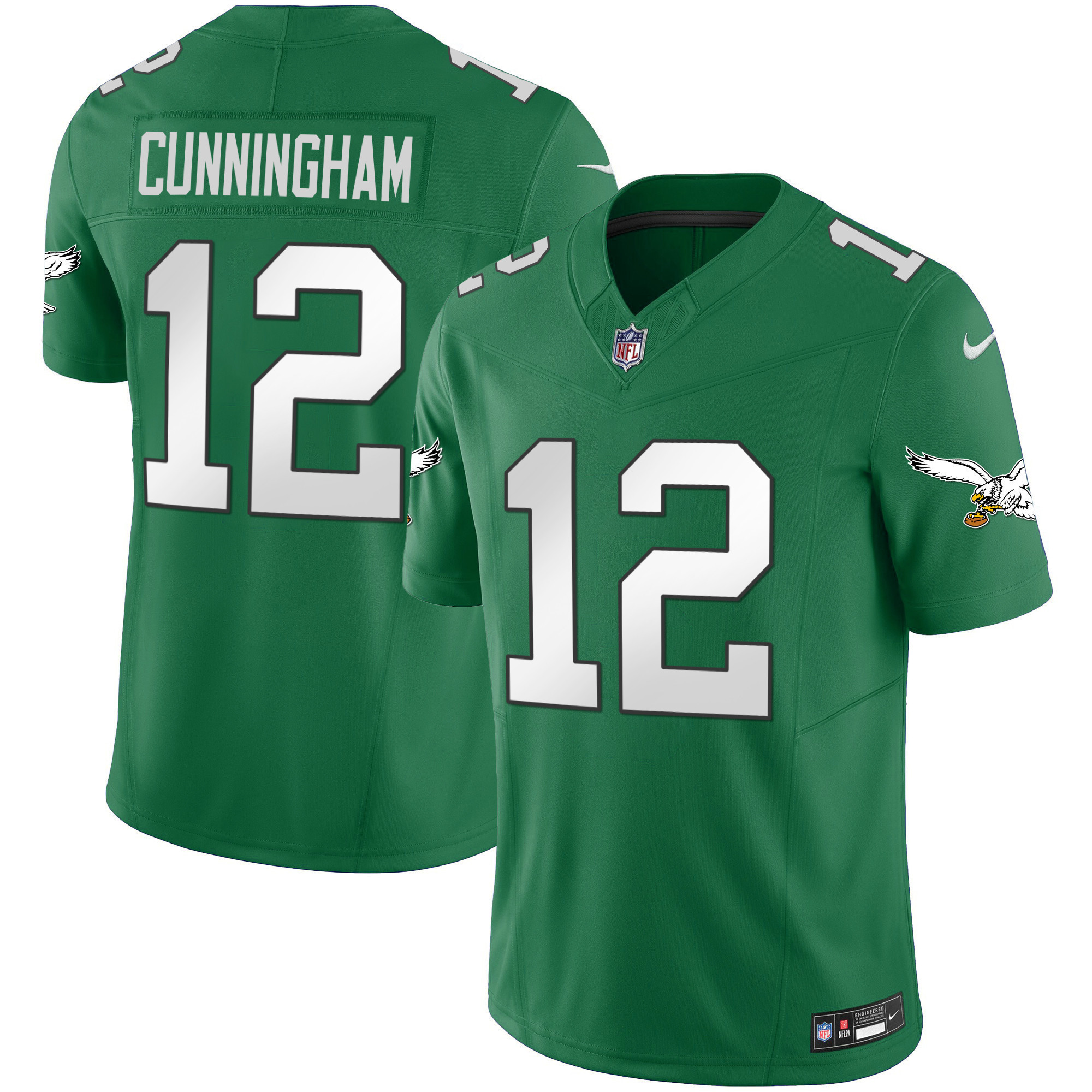 Randall Cunningham Men's Philadelphia Eagles Kelly Green Vapor Limited Jersey - All Stitched