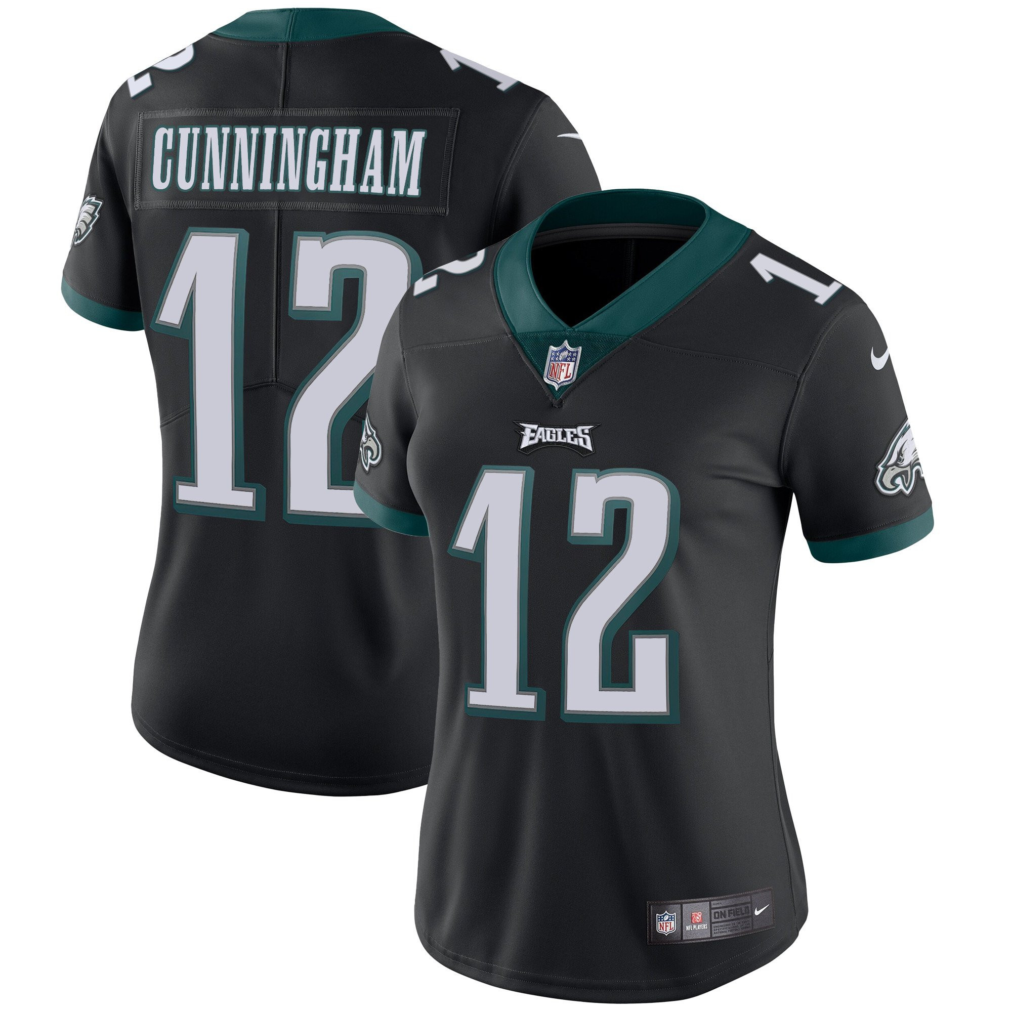 Randall Cunningham Philadelphia Eagles Vapor Black Jersey - All Stitched