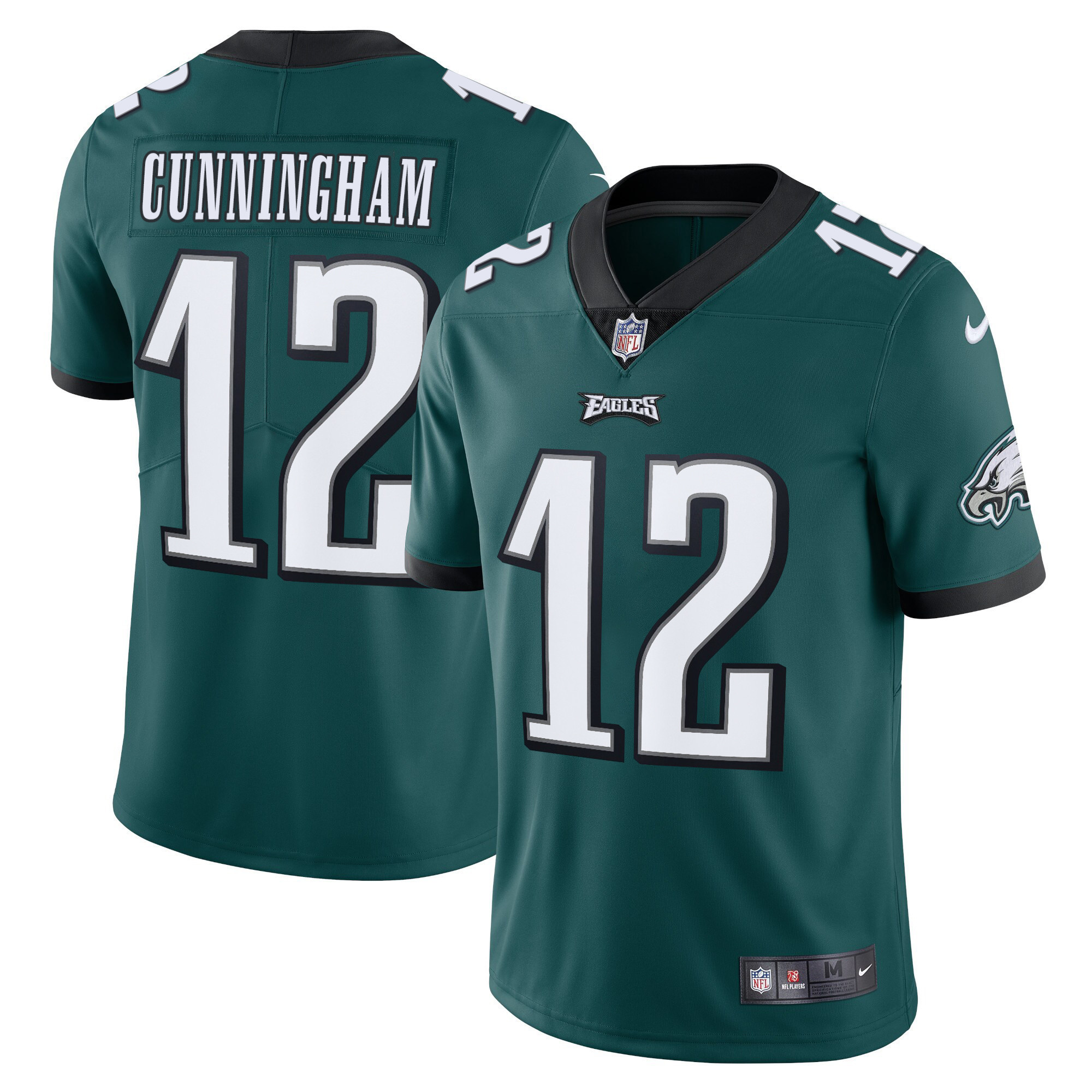 Randall Cunningham Philadelphia Eagles Vapor Midnight Green Jersey - All Stitched