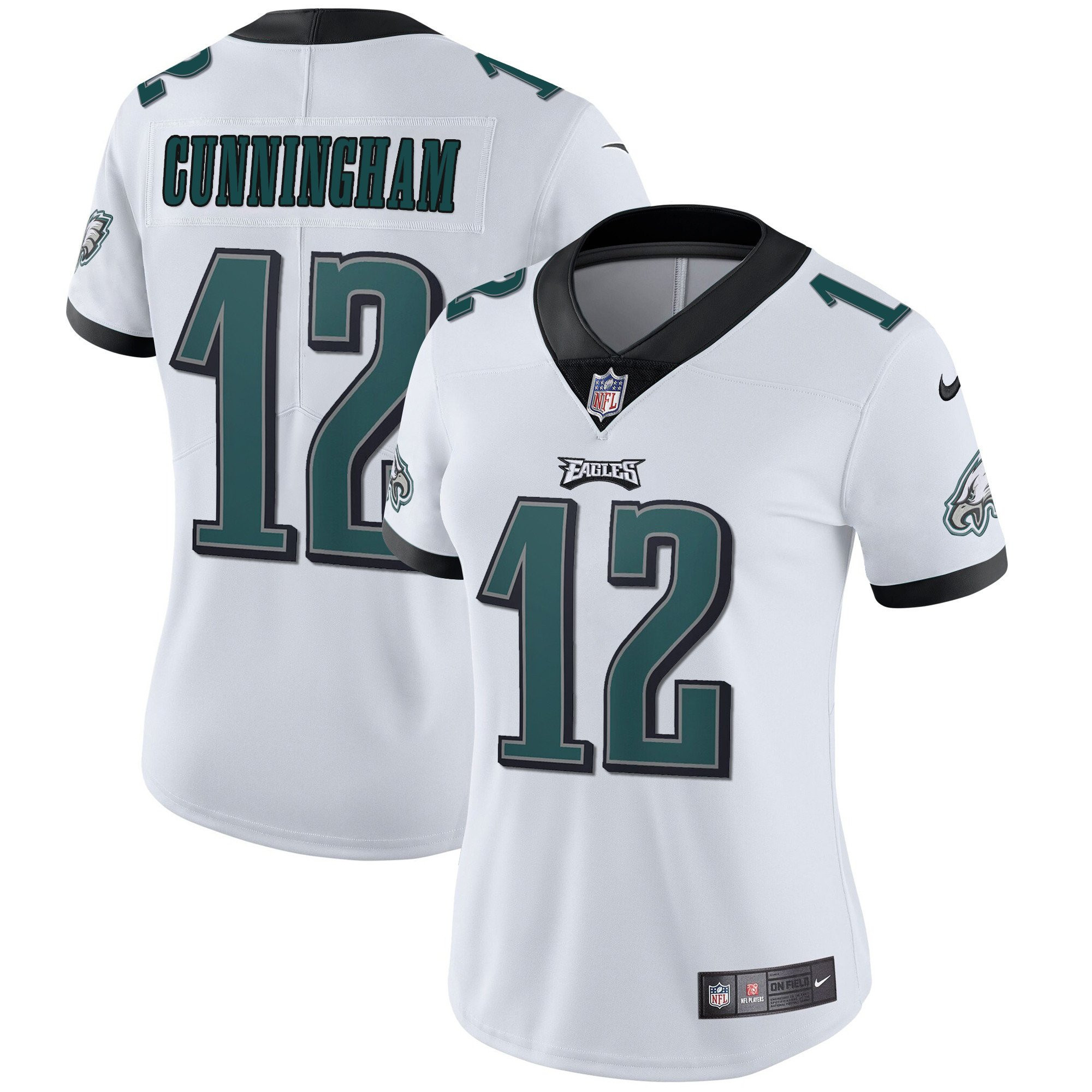Randall Cunningham Philadelphia Eagles Vapor White Jersey - All Stitched