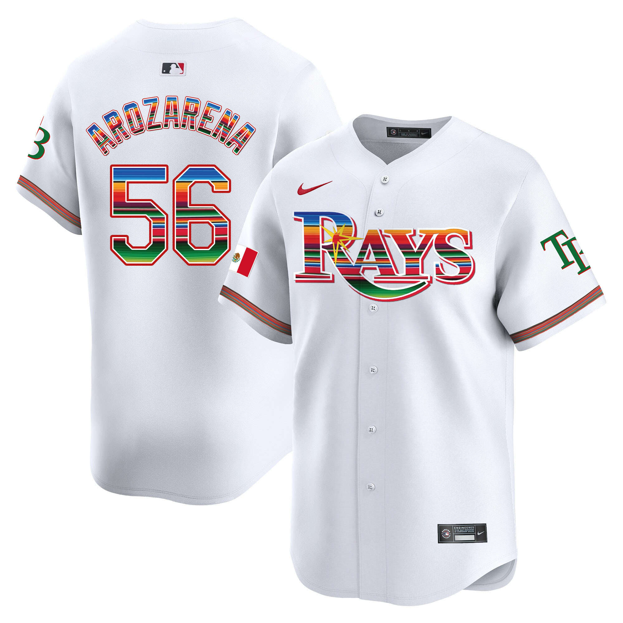 Randy Arozarena Men's Tampa Bay Rays Mexico Vapor Premier Limited White Jersey - All Stitched