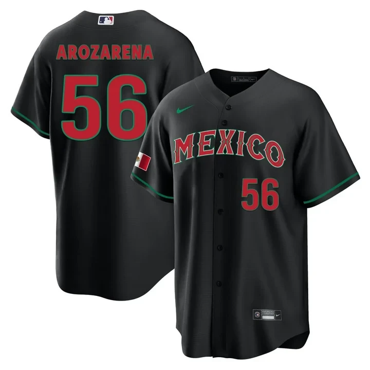 Randy Arozarena Tampa Bay Rays Mexico Collection Black Jersey - All Stitched