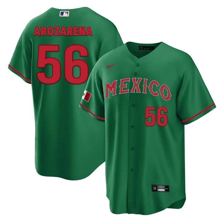 Randy Arozarena Tampa Bay Rays Mexico Collection Green Jersey - All Stitched