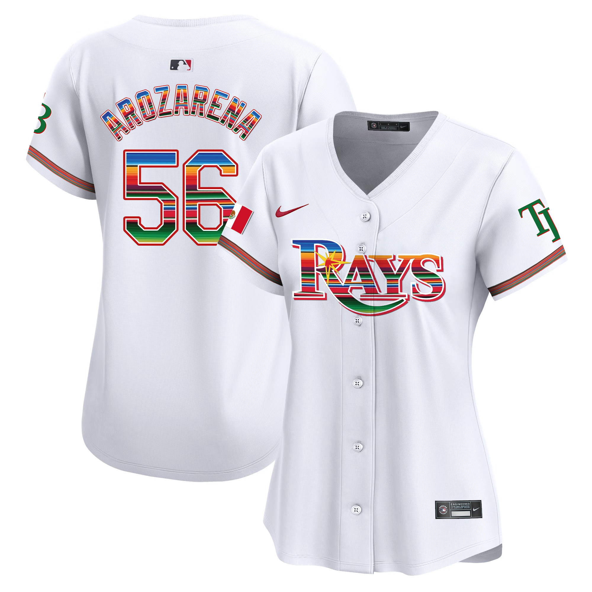 Randy Arozarena Women's Tampa Bay Rays Mexico Vapor Premier Limited White Jersey - All Stitched