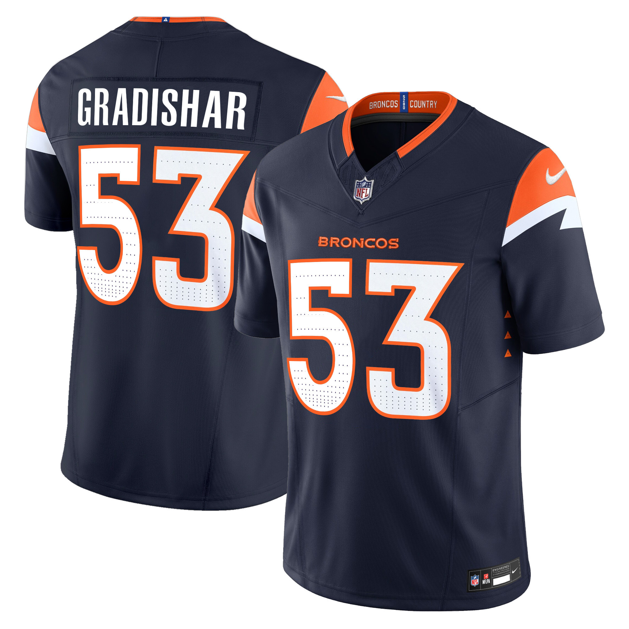 Randy Gradishar Men's Denver Broncos 2024 Vapor Limited Navy Jersey - All Stitched 