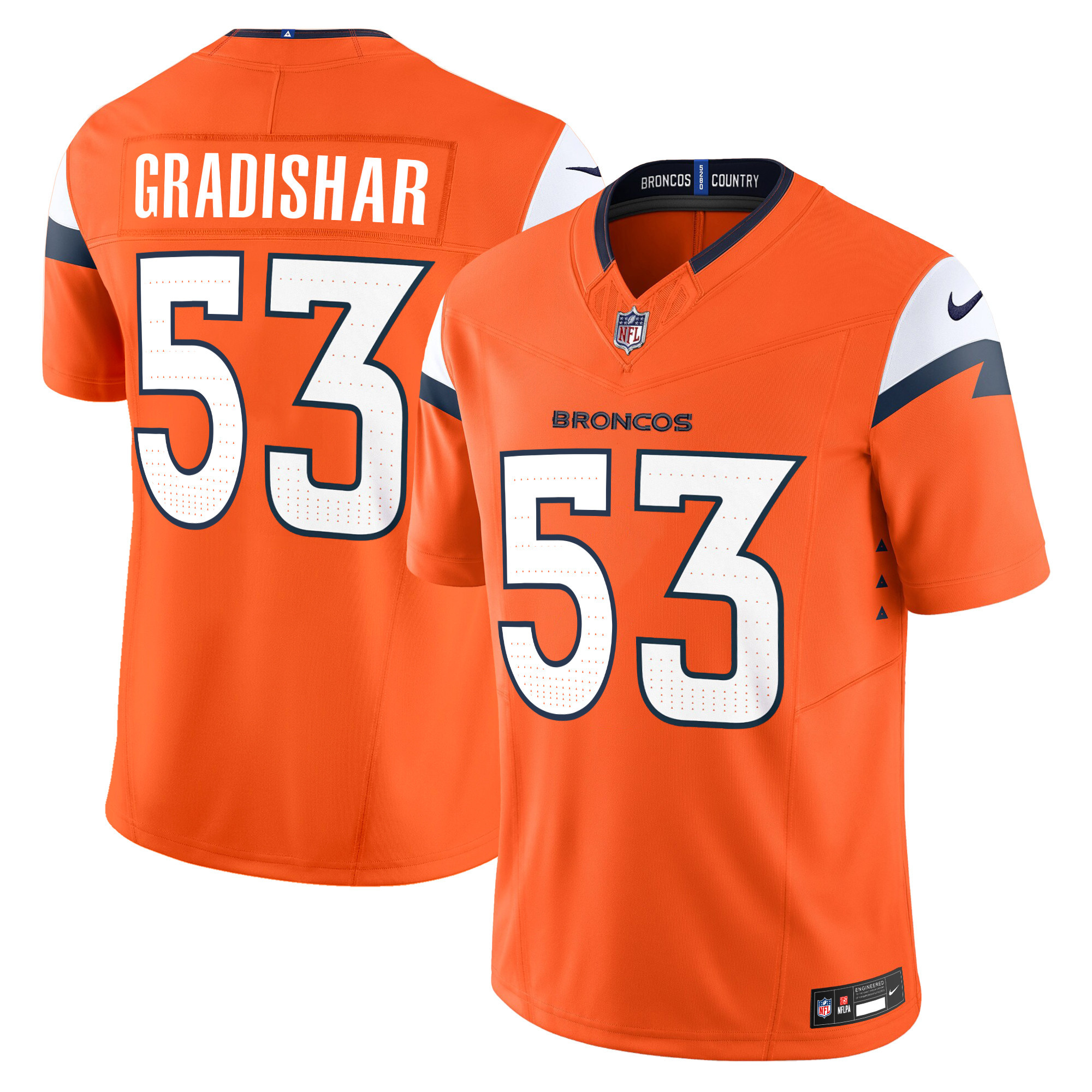 Randy Gradishar Men's Denver Broncos 2024 Vapor Limited Orange Jersey - All Stitched 