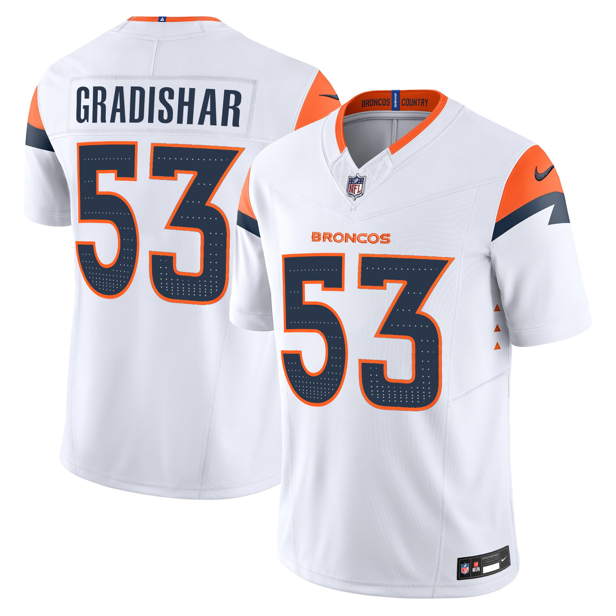 Randy Gradishar Men's Denver Broncos 2024 Vapor Limited White Jersey - All Stitched 
