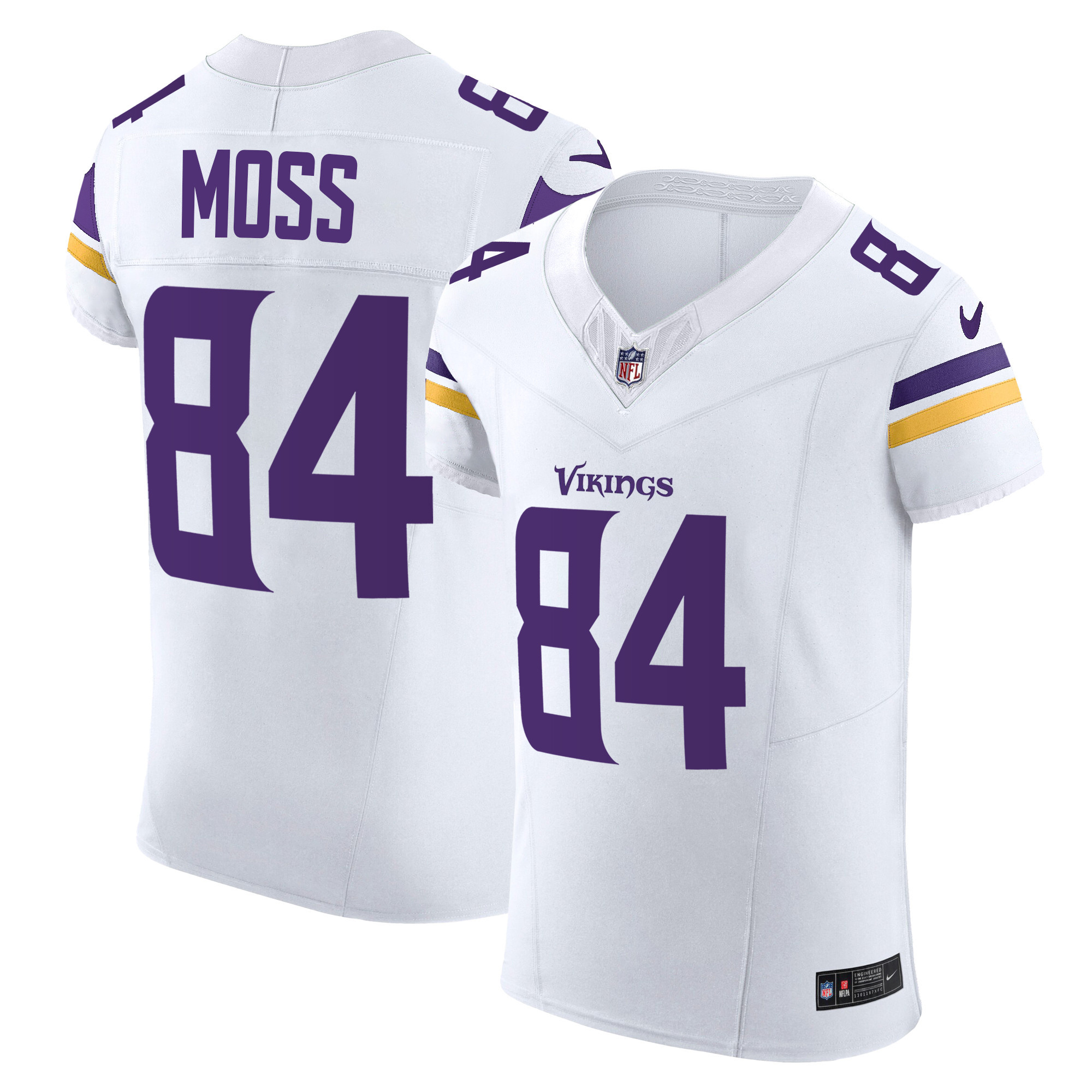 Randy Moss Men's Minnesota Vikings Vapor Elite White Jersey - All Stitched