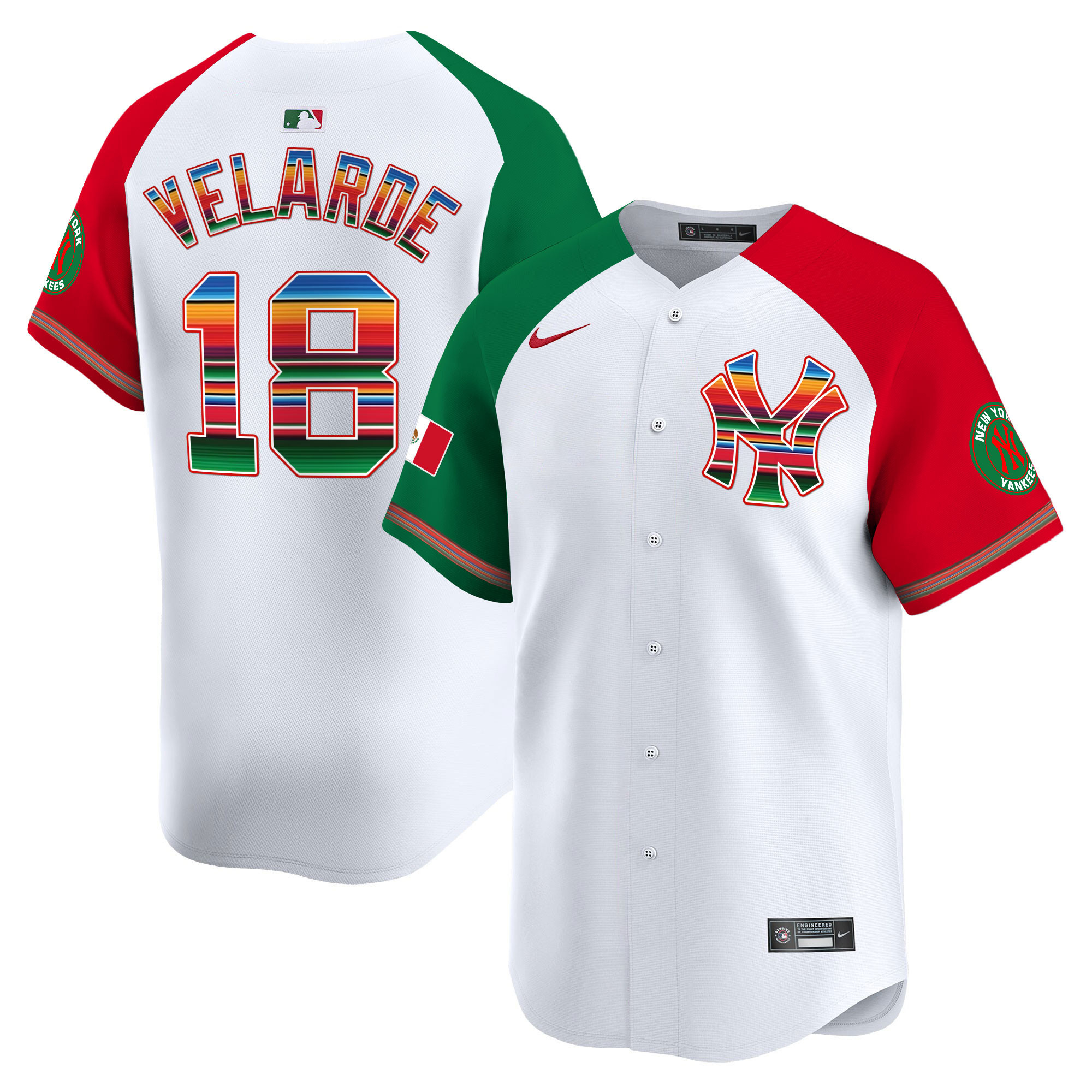 Randy Velarde Men's New York Yankees Mexico Vapor Premier Limited Alternate Jersey - All Stitched