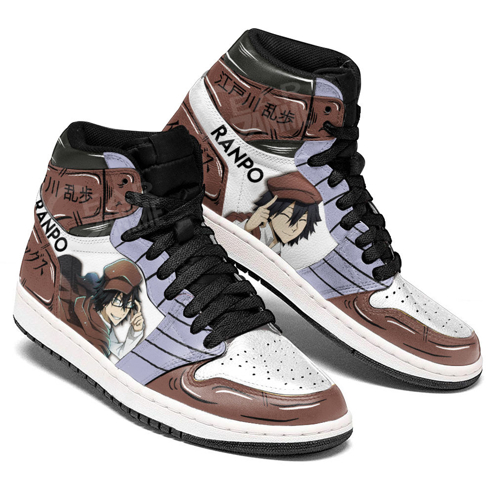 Ranpo Edogawa JD1s Sneakers Bungo Stray Dogs Anime Shoes, Air Jordan Hightop