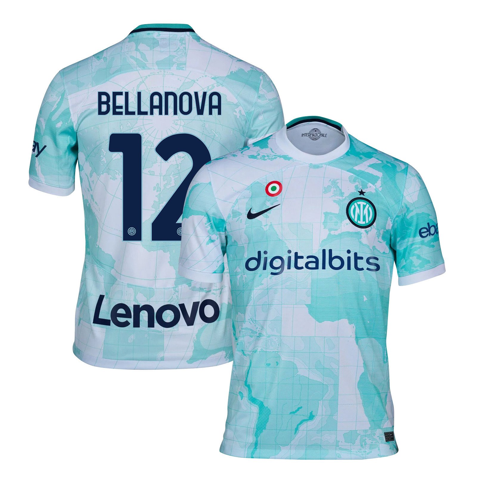 Raoul Bellanova 12 Inter Milan 2022/23 Away Men Jersey – Light Green
