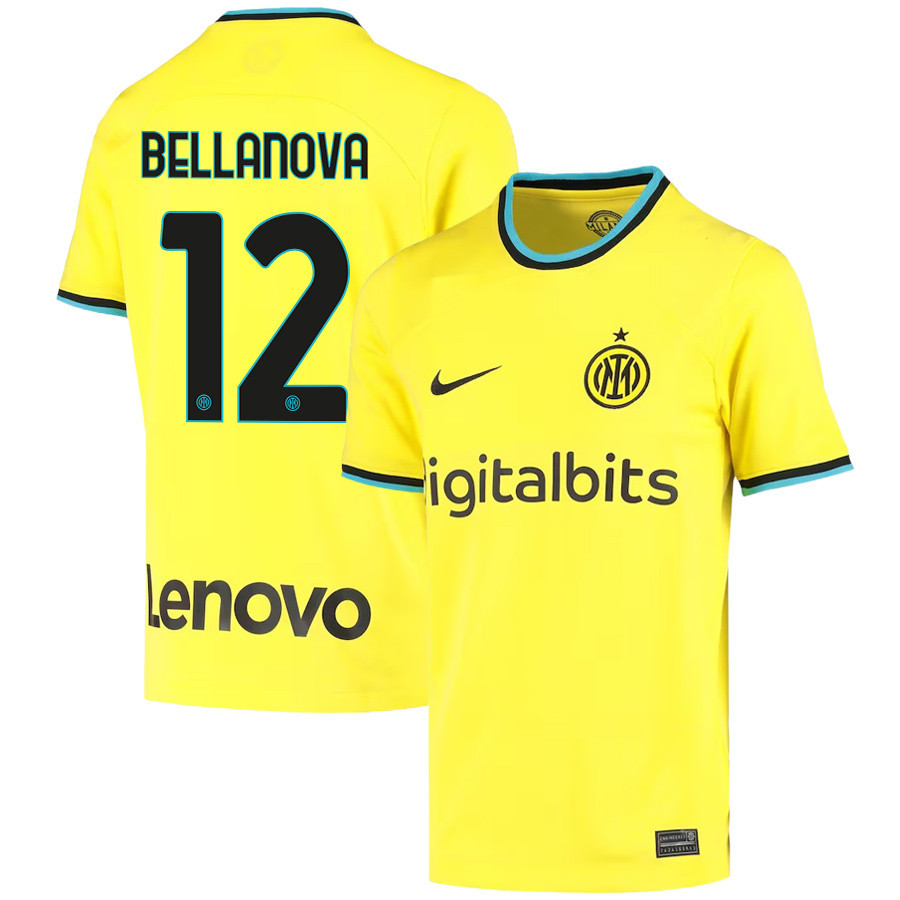 Raoul Bellanova 12 Inter Milan 2022/23 Third Jersey – Youth, Yellow