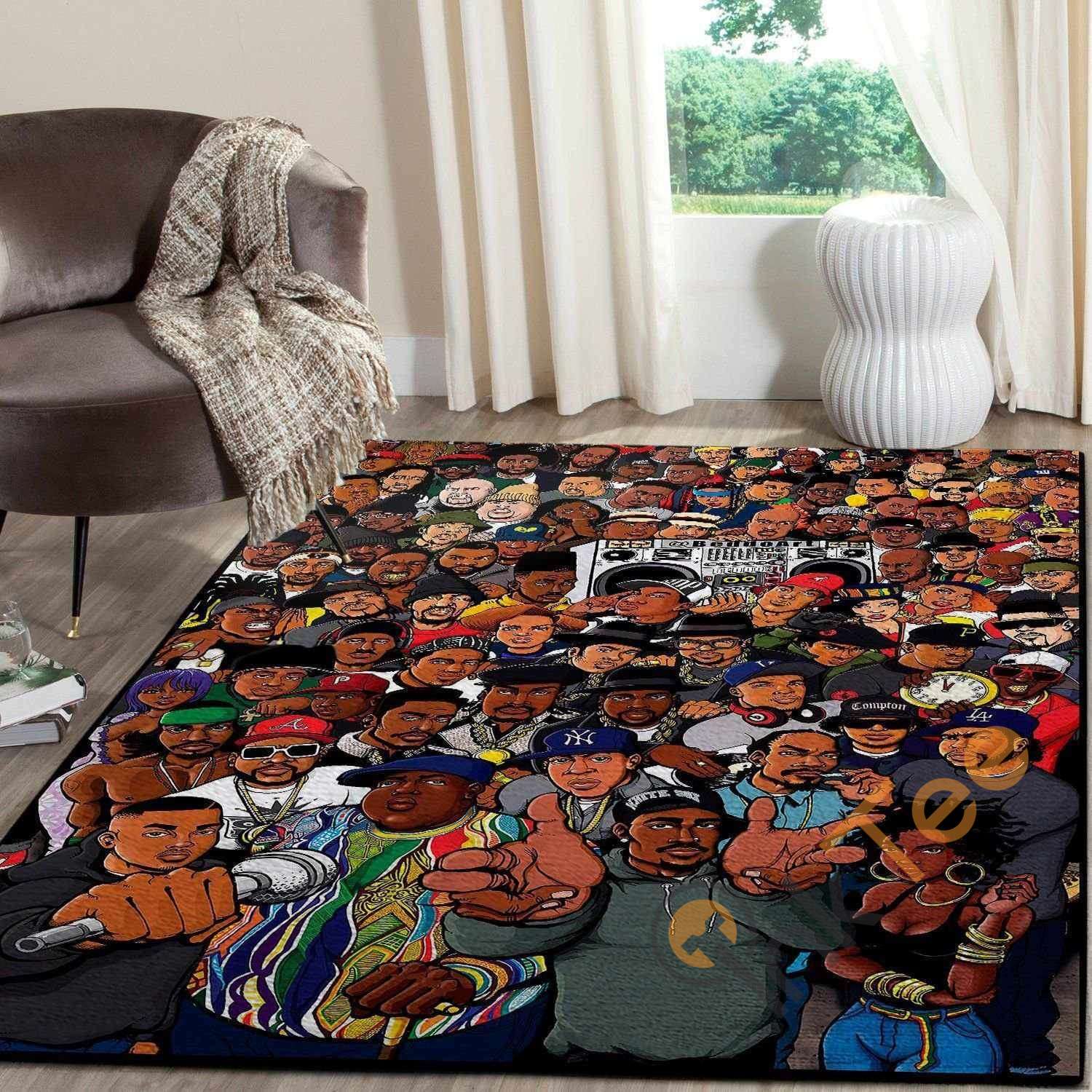Rappers Hip Hop Area Rectangle Rug