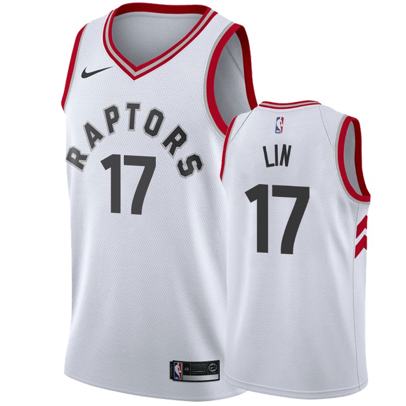Raptors Male Jeremy Lin #17 2018-19 Association White Jersey