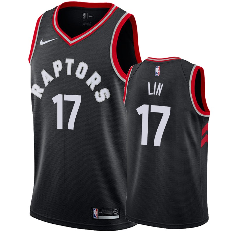 Raptors Male Jeremy Lin #17 2018-19 Statement Black Jersey