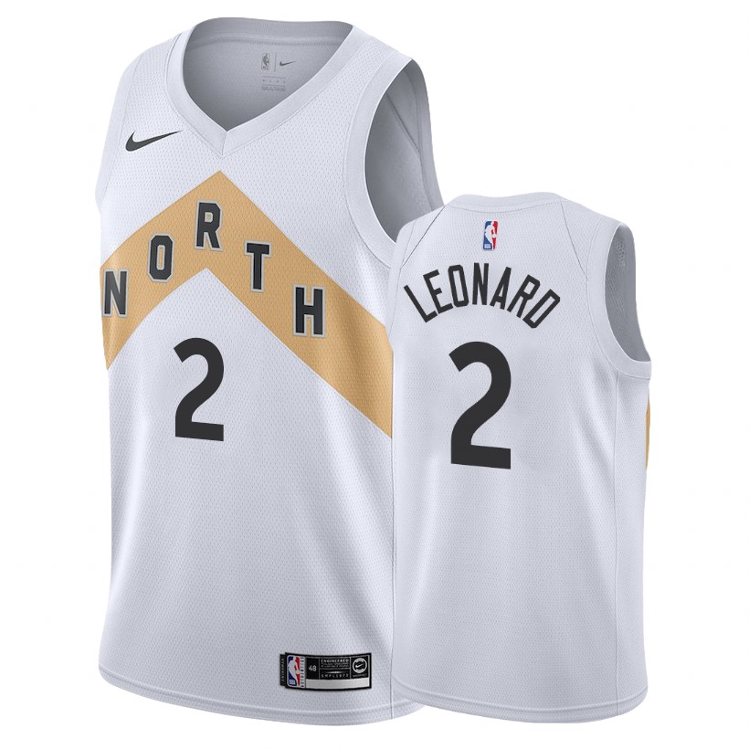 Raptors Male Kawhi Leonard #2 2018-19 City White Jersey
