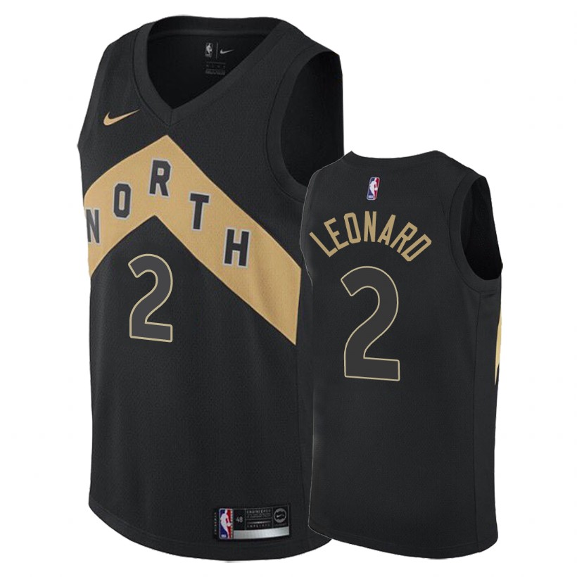 Raptors Male Kawhi Leonard #2 City Black Jersey