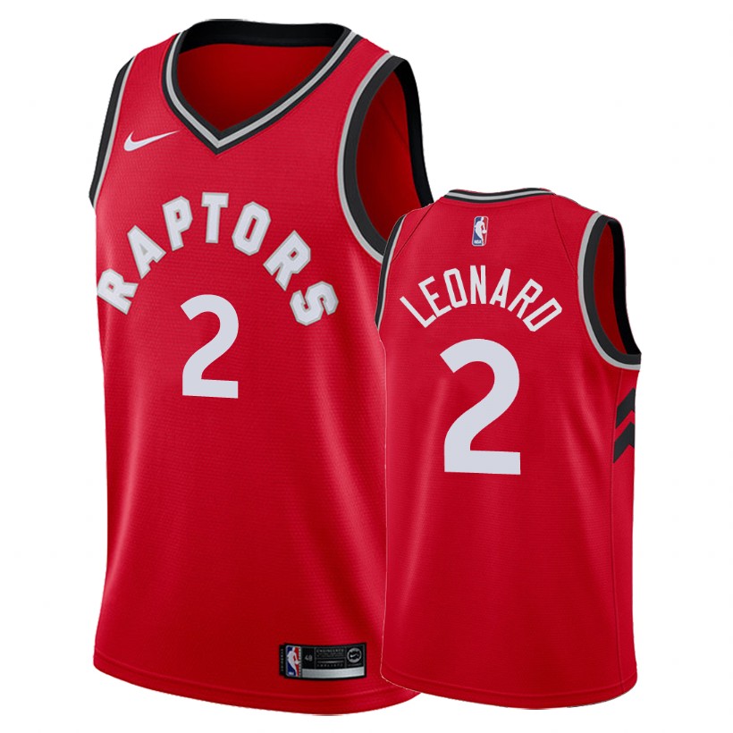 Raptors Male Kawhi Leonard #2 Icon Red Jersey