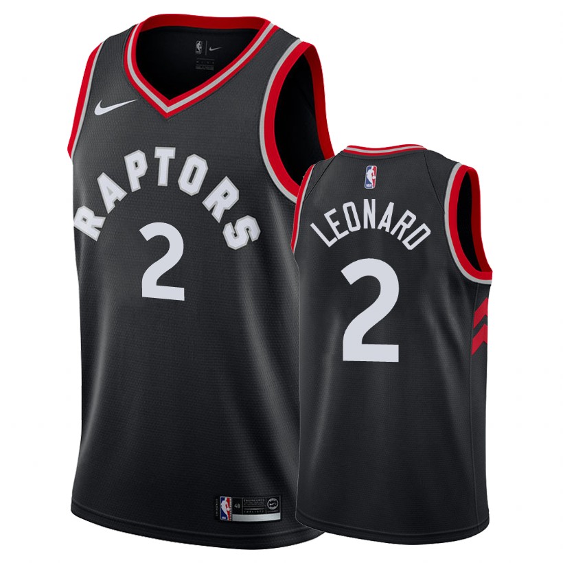 Raptors Male Kawhi Leonard #2 Statement Black Jersey