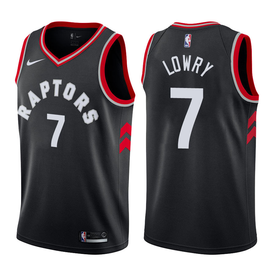Raptors Male Kyle Lowry #7 2017-18 Statement Black Jersey