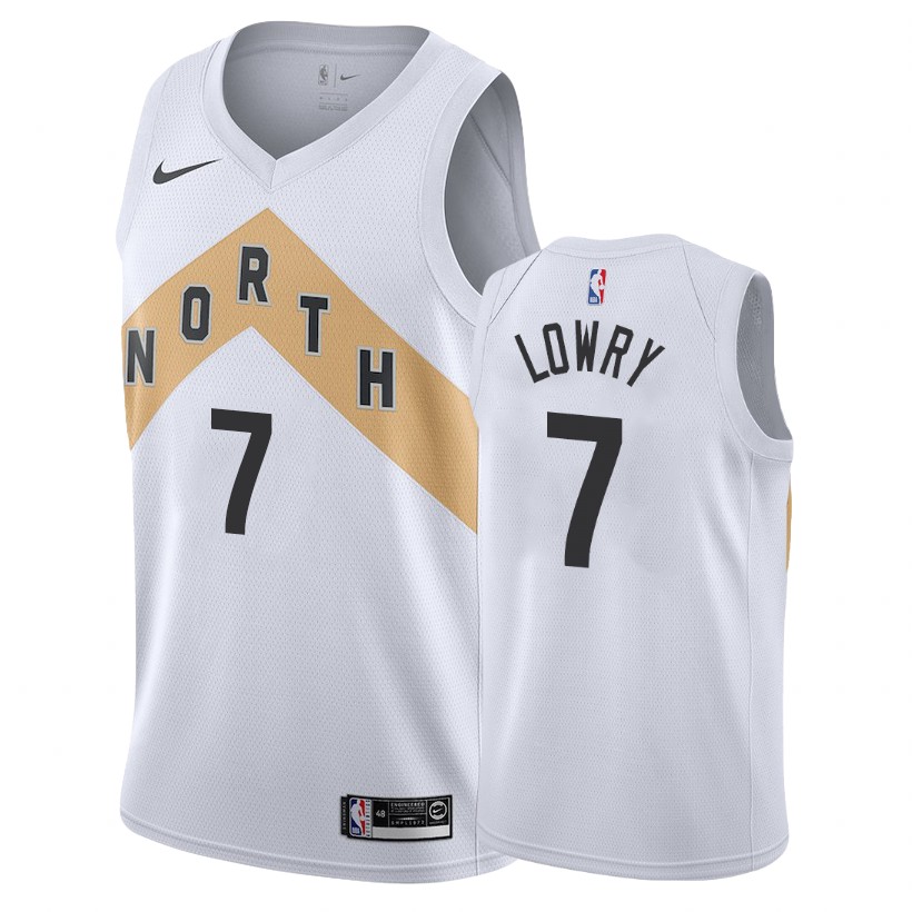 Raptors Male Kyle Lowry #7 2018-19 City White Jersey