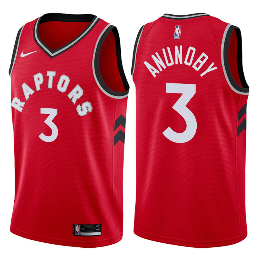 Raptors Male OG Anunoby #3 2017-18 Icon Red Jersey