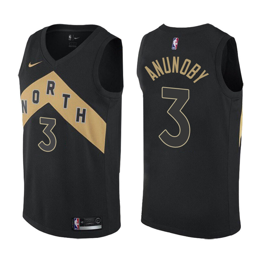 Raptors Male OG Anunoby #3 City Edition Black Jersey