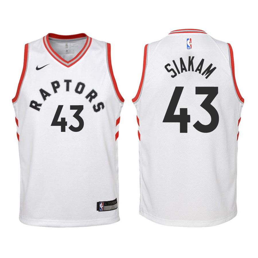 Raptors Youth Pascal Siakam #43 Association Edition White Jersey