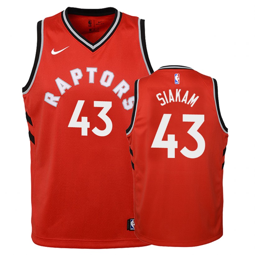 Raptors Youth Pascal Siakam #43 Icon Red Jersey