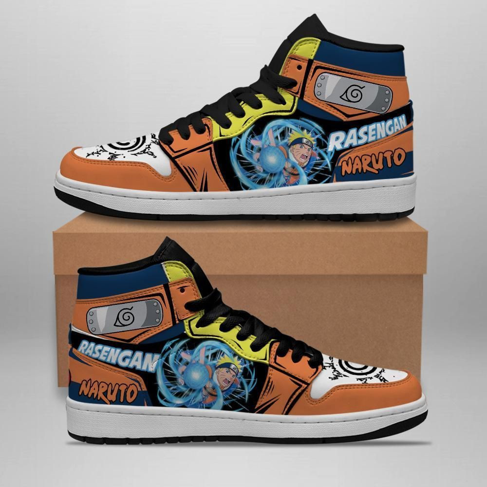 Rasengan Naruto Anime 1 High Top Air Jordan Sneaker, Air Jordan Hightop