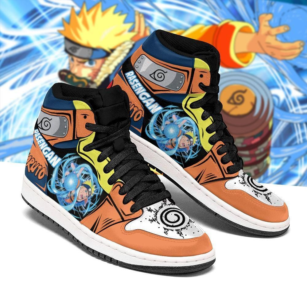 Rasengan Naruto Anime 1 High Top Air Jordan Sneaker, Air Jordan Hightop