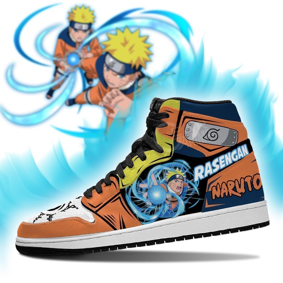 Rasengan Shoes Skill Costume Boots Anime JD1s Sneakers, Air Jordan Hightop
