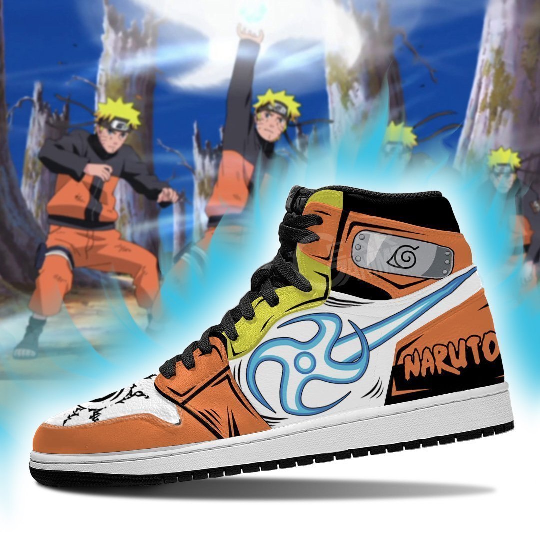 Rasenshuriken Shoes Skill Costume Anime JD1s Sneakers, Air Jordan Hightop
